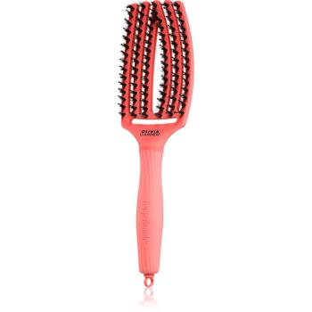 Olivia Garden Fingerbrush Boar & Nylon kefa na vlasy so štetinami z nylonu a diviaka Red Confidence 1 ks