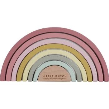 Little Dutch Wooden Rainbow skladacia dúha z dreva Pink 1 ks