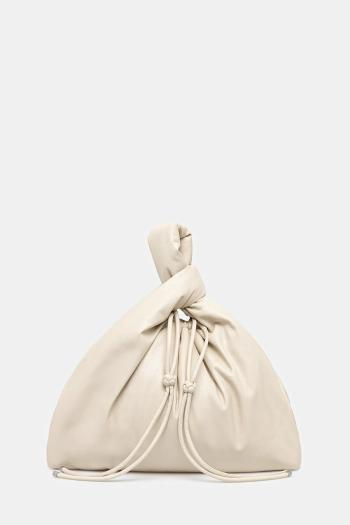 Kožená kabelka Nanushka JEN DRAWSTRING LARGE béžová farba, NW25SSBG03893
