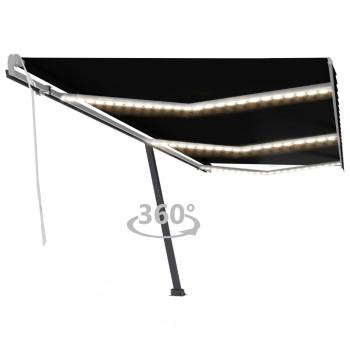 Ručne zaťahovacia markíza s LED svetlom 400x300 cm Dekorhome