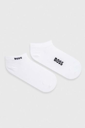 Ponožky BOSS 2-pak dámske,biela farba,50502054