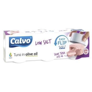 CALVO Tuniak v olivovom oleji s nízkym obsahom soli 3 x 65 g