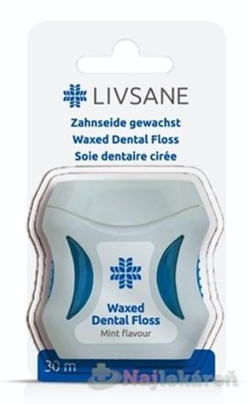 Livsane dentálna niť voskovaná, mint 30m