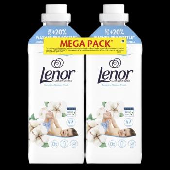 LENOR Aviváž, Sensitive Cotton Fresh, 94 praní, 2 x 0.97 l