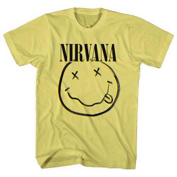 Nirvana tričko Inverse Smiley Žltá 3XL