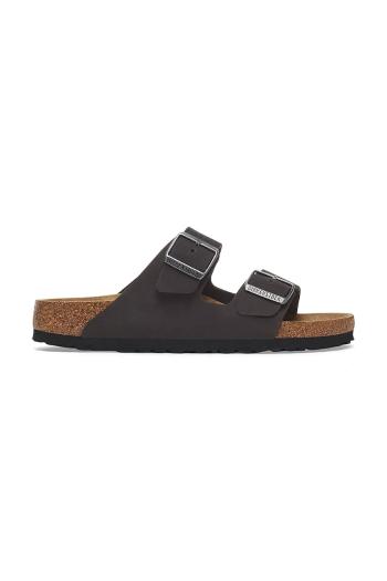 Nubukové šľapky Birkenstock Arizona SFB čierna farba, 1019011