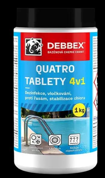 CRANIT QUATRO - Moderný prípravok na údržbu vody v bazénoch 1 kg modrá