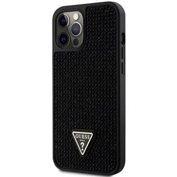 Guess Rhinestones Triangle Metal logo kryt pre iPhone 12 Pro Max Black (GUHCP12LHDGTPK)
