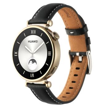 LEATHER Kožený remienok pre Huawei Watch GT 4 41mm čierny