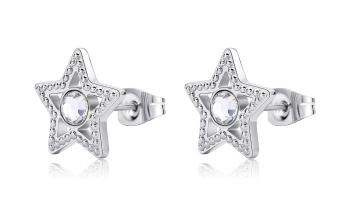 S'Agapõ Oceľové náušnice Hviezdičky Lucky Light SKT49