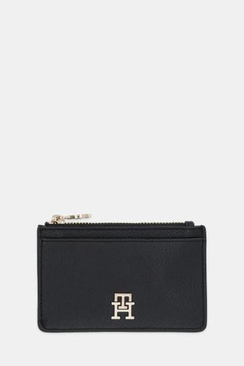 Peňaženka Tommy Hilfiger dámska, čierna farba, AW0AW17481