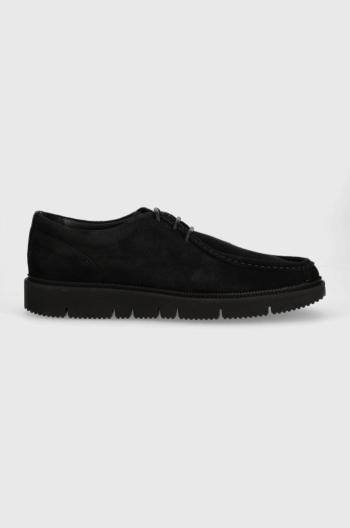 Semišové poltopánky GARMENT PROJECT Eilo Vibram Low pánske, čierna farba, GP2469