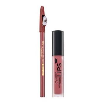 Eveline OH! My Velvet Lips Matt Lip Kit sada na pery pre matný efekt 03 Rose Nude 4,5 ml