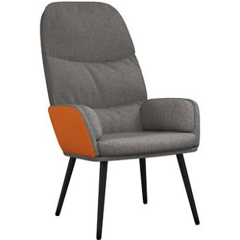 Relaxačné kreslo svetlo sivé textil, 341012