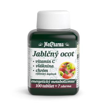 MEDPHARMA Jablčný ocot + vitamín C + vláknina + chróm 107 tabliet