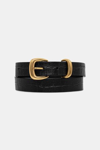 Kožený opasok Calvin Klein čierna farba, LV04F7056G