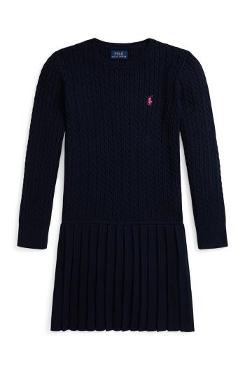 Dievčenské šaty Polo Ralph Lauren tmavomodrá farba, mini, rovný strih, 313950782002