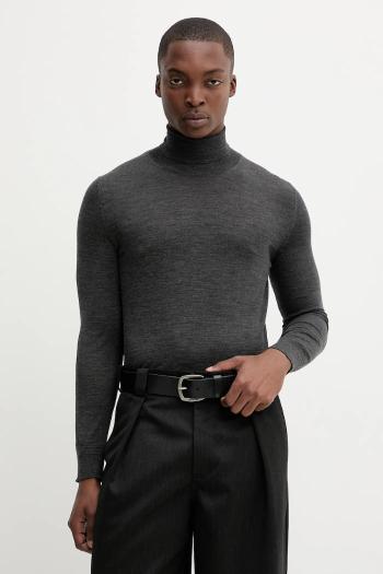 Vlnený sveter BARENA VENEZIA Knitwear Camio šedá farba, ľahký, s rolákom, KNU5282.429