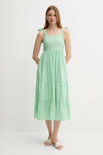 Šaty Pepe Jeans zelená farba, midi, áčkový strih, PL953749