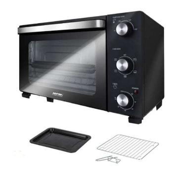 MPM MPE-14 1300 W, 22 l, időzítő Fekete-Inox elektromos sütő