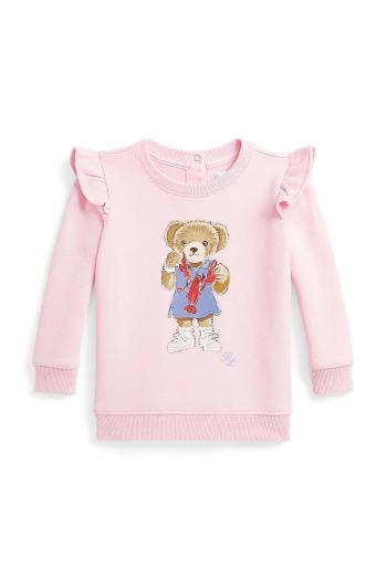 Mikina pre bábätká Polo Ralph Lauren ružová farba, s potlačou, 310974164001