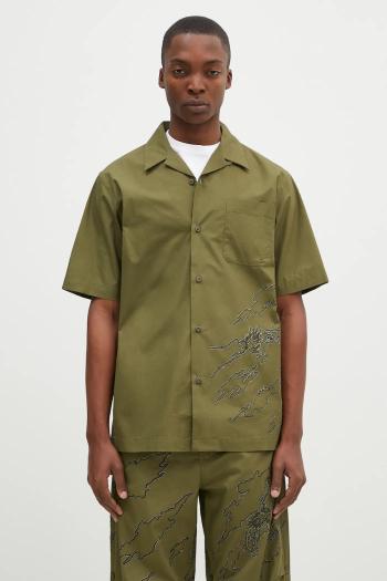 Bavlnená košeľa Maharishi Dpm: Sparse Bonsai Camo Shirt pánska, zelená farba, regular, 5336.OLIVE