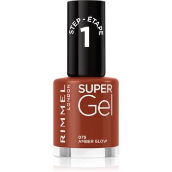 Rimmel Super Gel gélový lak na nechty bez použitia UV/LED lampy odtieň 075 Amber Glow 12 ml