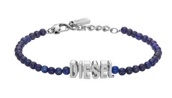 Diesel Korálkový unisex náramok s modrým achátom DX1544040