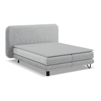 Világosszürke boxspring ágy 140x200 cm Ilima – Makamii
