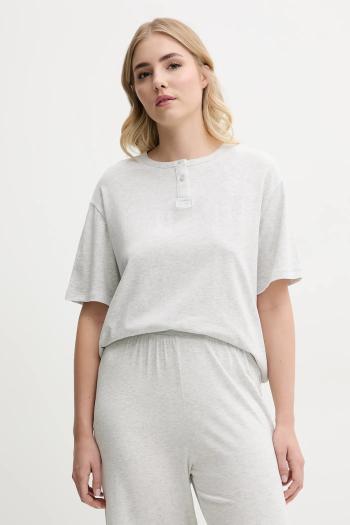 Pyžamové tričko Tommy Hilfiger dámska, šedá farba, UW0UW05778