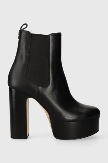 Kožené topánky chelsea Michael Kors Natasha dámske, čierna farba, na podpätku, 40F3NAME5L