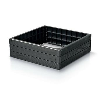 BASE WOODY magasított ágyas  antracit, 75,6 x 25 x 75,6 cm, antracit