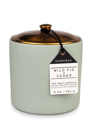 Voňavá sójová sviečka Paddywax Wild Fig & Cedar 425 g