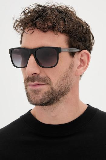Slnečné okuliare Emporio Armani pánske, čierna farba