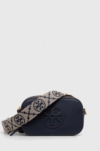 Kožená kabelka Tory Burch Miller Mini tmavomodrá farba, 150153.405