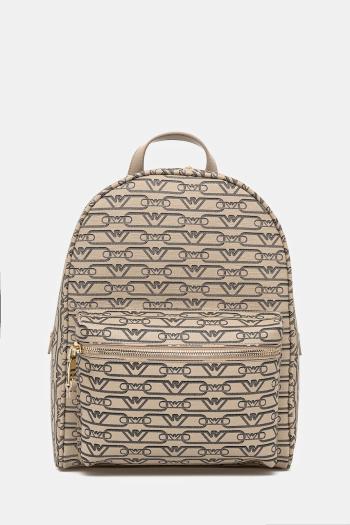 Ruksak Emporio Armani dámsky, béžová farba, malý, vzorovaný, EW000372 AF11951