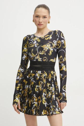 Tričko s dlhým rukávom Versace Jeans Couture čierna farba, 78HAH218 JS470
