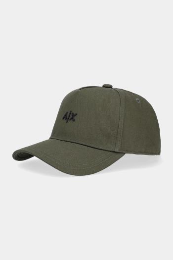 Čiapka Armani Exchange zelená farba, s nášivkou, 954112 CC571