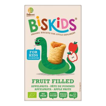 BELKORN BISkids BIO mäkké detské sušienky s jablčným pyré bez pridaného cukru 34% ovocia 150 g