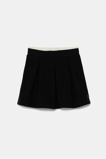 Dievčenská sukňa United Colors of Benetton čierna farba, mini, áčkový strih, 32N4C0007