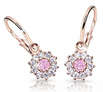 Cutie Jewellery Detské náušnice z ružového zlata C2749-10-X-4 ružová