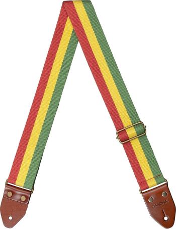 Cascha CGS-CD3 Cotton Gitarový pás Rasta