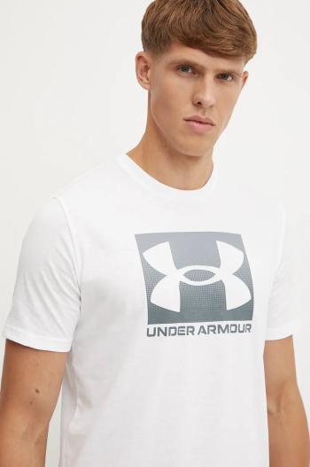 Tričko Under Armour BOXED SPORTS UPDATED pánske, biela farba, s potlačou, 1386793