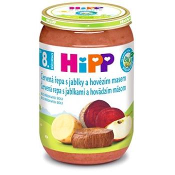 HIPP BIO Červená repa s jablkom a hovädzím mäsom od uk. 7. mesiaca, 220 g (4062300278479)