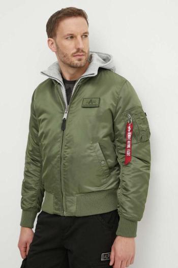 Bunda Alpha Industries MA-1 D-Tec 183110 01 pánska, zelená farba, prechodná