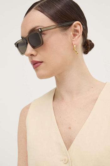Slnečné okuliare Saint Laurent dámske, priehľadná farba