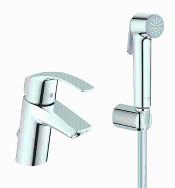 Umývadlová batéria Grohe Eurosmart New s bidetovú spŕškou chróm 23124002