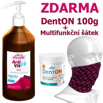 Vitar Veterinae Artivit sirup 1000 ml + DentOn 100 g + Multifunkčná šatka ZDARMA (8595011142051)