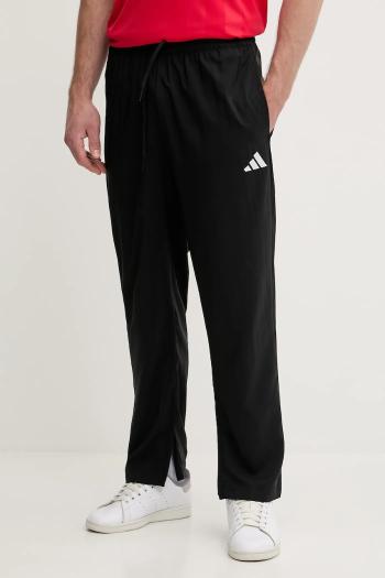 Tepláky adidas Essentials čierna farba, rovný strih, JW0560