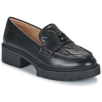 Coach  LEAH QUILTED LEATHER LOAFER  Mokasíny Čierna